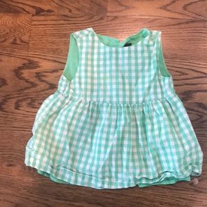 Green and white shirt check shirt